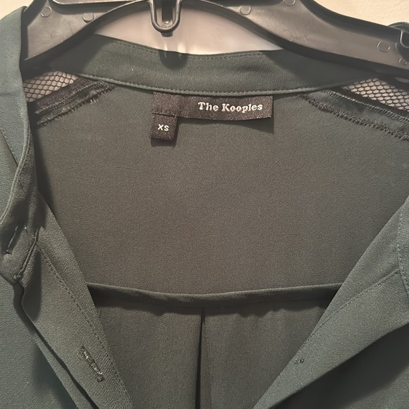 the kooples top fcc1279 size XS dark green with black lace - Picture 2 of 9